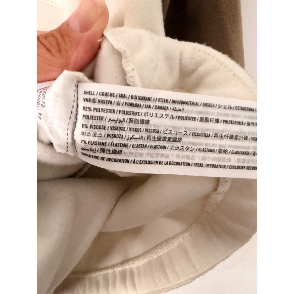 Hollister Colorblock Fleece Shirt Jacket Shacket Brown Cream Tan Small Oversized - Picture 6 of 15